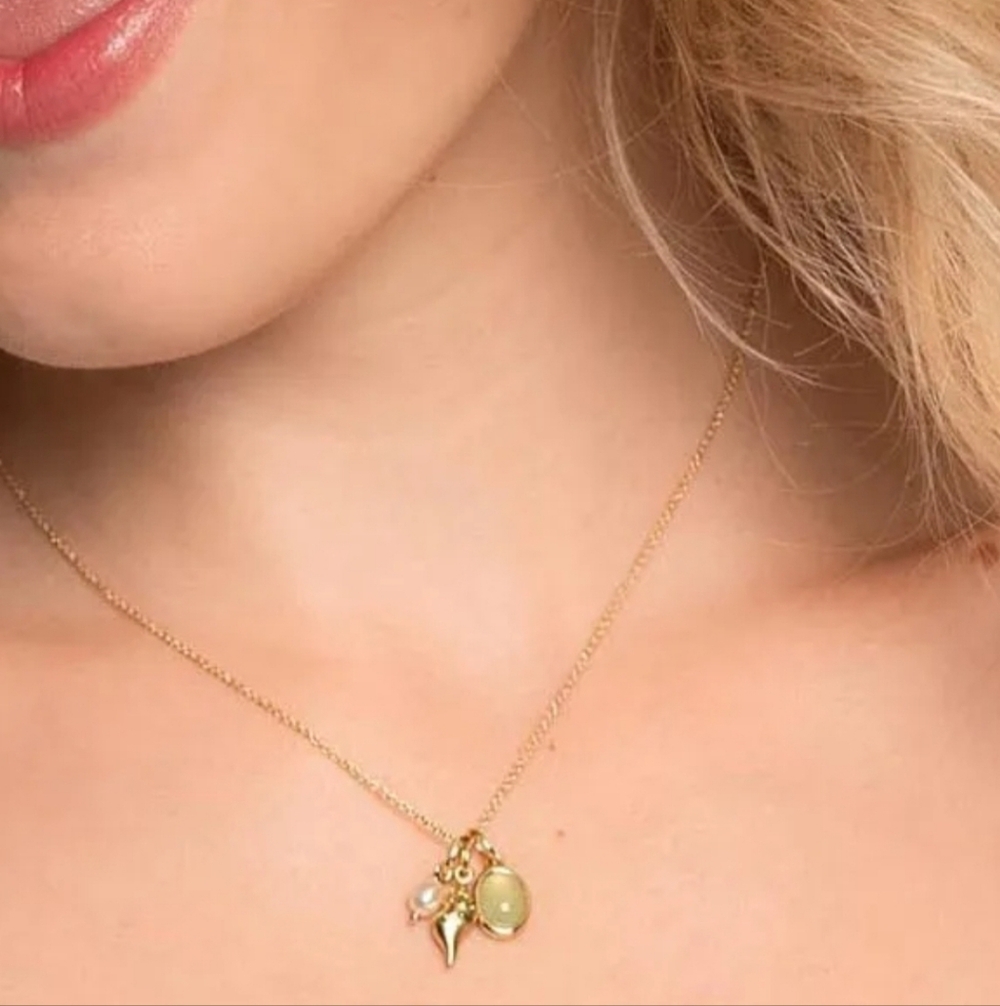 pearl necklace gold with shell hypoallergenic tarnish proof stainless birthday